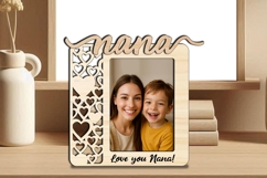 Hearts SVG Nana Photo Frame Home Decor Laser Gift Present Product Image 2