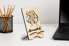 Bodybuilder Boss Phone Holder SVG Laser Digital Fitness Guru Product Image 1
