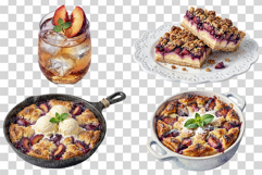 Plum Dessert | Watercolor Fruit Sweet Bakery Cake Scone Tart Product Image 2