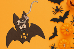 Halloween SVG Letter B Ornament Tag Alphabet Monogram Laser Product Image 2