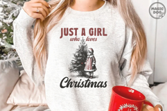 Just A Girl Who Loves Christmas|Retro Christmas Holiday PNG Product Image 2