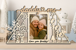 Ho-Ho-Ho Deer SVG Christmas Daddy Me Photo Frame Gift Winter Product Image 2