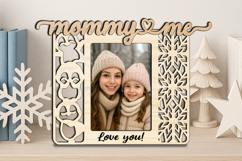 Penguin Mommy and Me SVG Christmas Frame Photo Gift Present Product Image 2