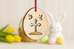 Easter Egg Jesus Cross Brids SVG Laser Ornament Present Gift Product Image 2