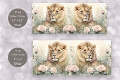 Lion Mug Sublimation | Watercolor Mug Wrap 11 &amp; 15 oz Product Image 2