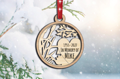 Lake Heart Laser SVG Memorial Ornament Christmas Remembrance Product Image 2