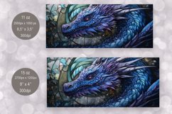 Stained Glass Dragon Mug Sublimation Wrap Product Image 2