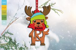 SVG Deer Letter R Christmas Ornament Present Holiday Gift Product Image 2