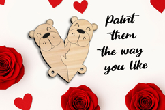 SVG Doggy Couple Key Chain Laser Valentine Day Romantic Gift Product Image 2