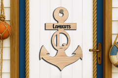 Door Hanger Letter L SVG Alphabet Sea Anchor Nautical Family Product Image 2