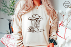 Cowgirl Boots and Flowers|Western Boots|Cowboy Flowers SVG Product Image 2