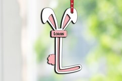 SVG Letter L Easter Laser Basket Tag Ornament Bunny Tail Product Image 2