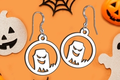 Halloween Tombstone Scary Dark Earring SVG Laser Gift Scream Product Image 2