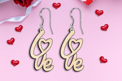 SVG Cute Love Valentine Day Earrings Laser Romantic Gift Product Image 2