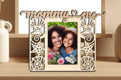 SVG Mommy and Me Kid Frame Photo Picture Love Seashell Laser Product Image 2