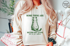 Some Things Are Better Left Alone Introvert Cat Quote SVG Product Image 2