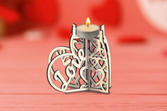 Love Candle Holder Laser SVG Valentine's Day Romantic Gift Product Image 2