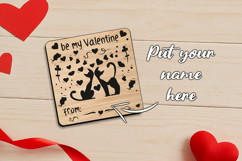 SVG Be My Valentine Coaster Romantic Love Holiday Laser Gift Product Image 2