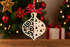 Christmas Toy Winter Pattern SVG Laser Ornament Home Decor Product Image 1