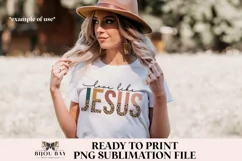 Love Like Jesus PNG | Half Leopard Print PNG for Sublimation Product Image 2