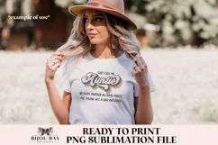 Retro Funny They Call Me Auntie Sublimation PNG Product Image 2