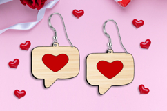 SVG Cute Instagram Love Earrings Valentine Romantic Laser Product Image 2