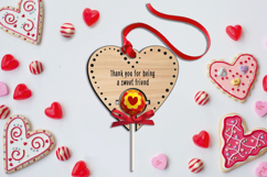 Love Lollipop Gift Valentine Day SVG Laser Romantic Present Product Image 2