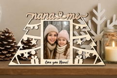 Christmas SVG Nana and Me Photo Frame Laser Gift Winter Kids Product Image 2