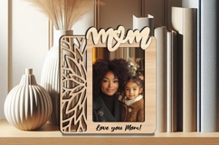 Flower SVG Mom Photo Frame Picture Gift Laser Home Present Product Image 2