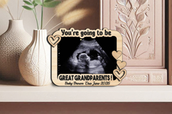 Grandparent Ultrasound Sonogram Baby Magnet SVG Announcement Product Image 2