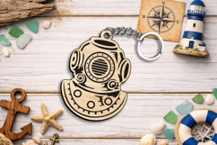 Scuba Diver Ocean Sea Beach Keychain Gift SVG Laser Maritime Product Image 2
