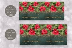 Christmas Mug Sublimation | Poinsettia Mug Wrap 11 &amp; 15 oz Product Image 2