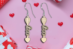 SVG St. Valentine Day Love Arrow Earring Laser Gift Romantic Product Image 2