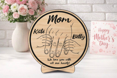 SVG Laser Happy Mother's Day Hands Gift Home Decor Present Product Image 2