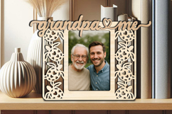 Grandpa and Me SVG Frame Picture Photo Son Daughter Laser Product Image 2