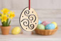 SVG Easter Laser Egg Swirl Wreath Ornament Holiday Present Product Image 2