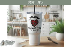 Gothic Heart Thorns PNG | Empowerment Quote | Stronger Than Product Image 3