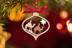 SVG Arabesque Merry Christmas Holy Night Silent Night Laser Product Image 2