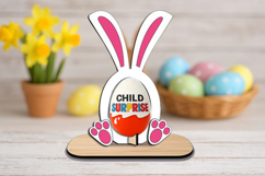 Easter Chocolate Egg Holder Bunny SVG Laser Present Gift Product Image 3