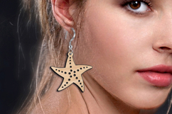 Starfish SVG Earrings Laser Gift Ocean Beach Sea Maritime Product Image 2