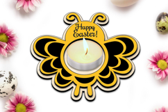 Bee Easter Tea Candle Holder Present Gift SVG Laser Holiday Product Image 2