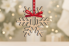 Letter U Alphabet SVG Holiday Laser Gift Christmas Ornament Product Image 2