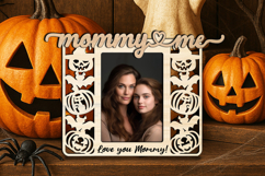 Halloween SVG Mommy and Me Photo Frame Kids Laser Gift Ghost Product Image 2