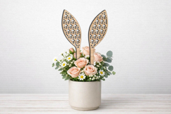 SVG Easter Bunny Ears Rabbits King Cross Planter Laser Gift Product Image 2