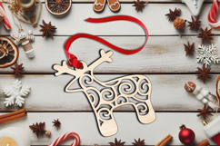 SVG Christmas Deer Ornament Festivity Laser Gift Home Decor Product Image 2