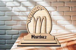 Letter M Laser Easter Monogram Family Globe Home Decor Gift Product Image 2