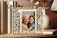 SVG Swirl Abstract Grandma Me Design Laser Gift Photo Frame Product Image 2