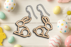 Easter Earring SVG Laser Cut Bunny Gift Accessory Home Product Image 2