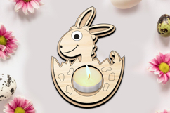 Easter Dino Egg Tea Candle Holder Present Gift SVG Laser Product Image 2