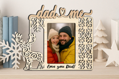 Christmas Deer Dad and Me Photo Frame SVG Home Present Laser Product Image 2